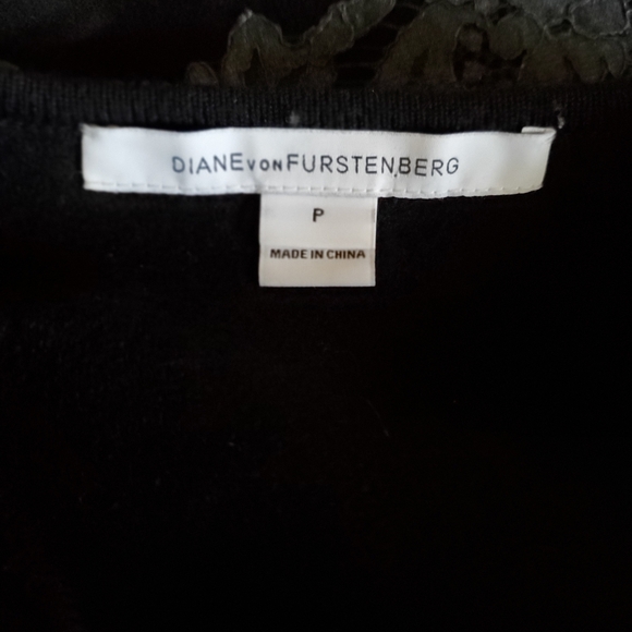 Diane von Furstenberg Jeraldine Lace Paneled Coat in Gray Merino Wool - Picture 12 of 12